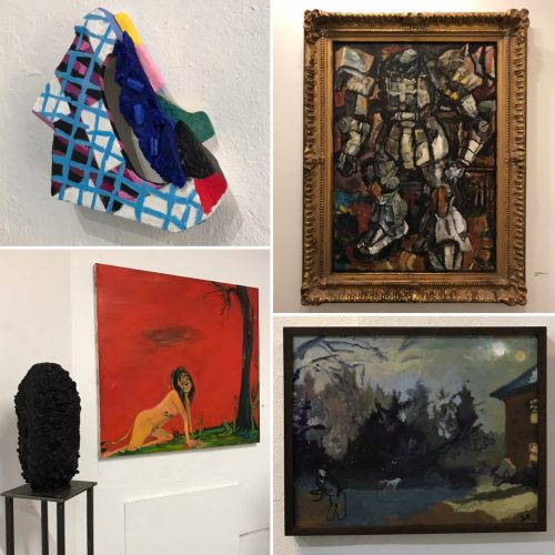 A painting hanging on a wall Description automatically generated