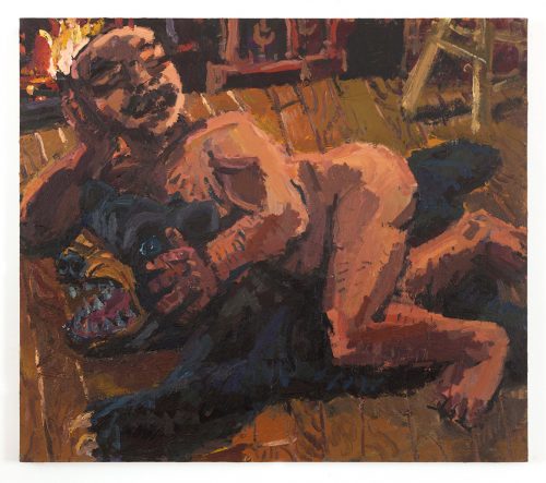 A picture containing text, book, dog, photo Description automatically generated