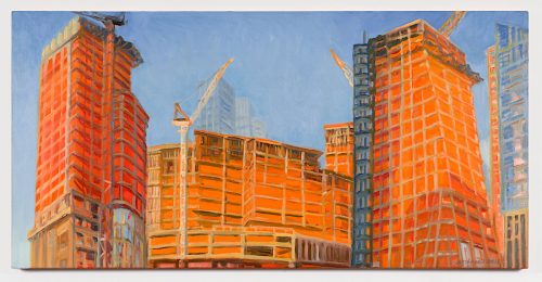 A large orange building Description automatically generated