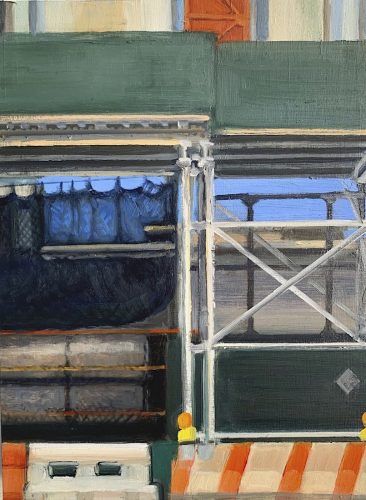 A picture containing building, sitting, old, green Description automatically generated