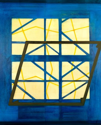 A picture containing building, yellow, train, blue Description automatically generated