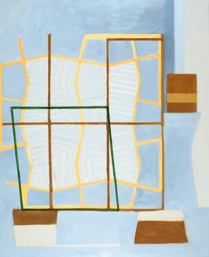 A picture containing building, yellow, wooden, bed Description automatically generated