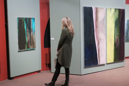 Macintosh HD:Users:annamikaela:Desktop:Jane Swavely, Artists on Coping:Installation view - Mandeville Gallery, Union College.jpg