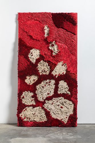 A red rug Description automatically generated