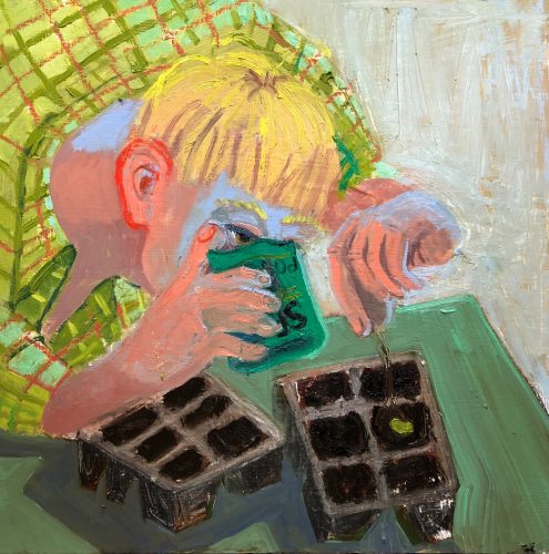 A picture containing sitting, table, old, green Description automatically generated