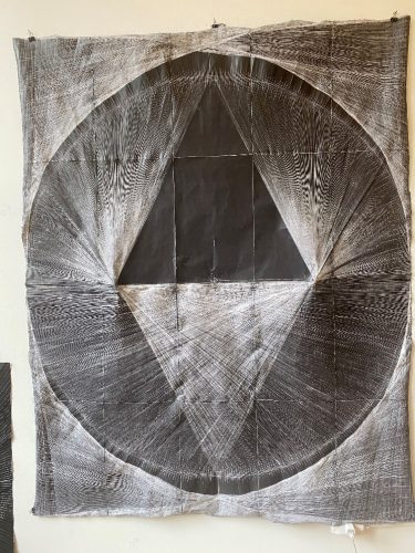 A close up of an umbrella Description automatically generated