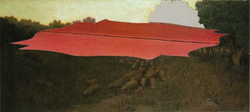 A picture containing text, grass, outdoor, red Description automatically generated