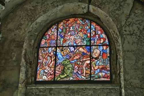 A stained glass window Description automatically generated