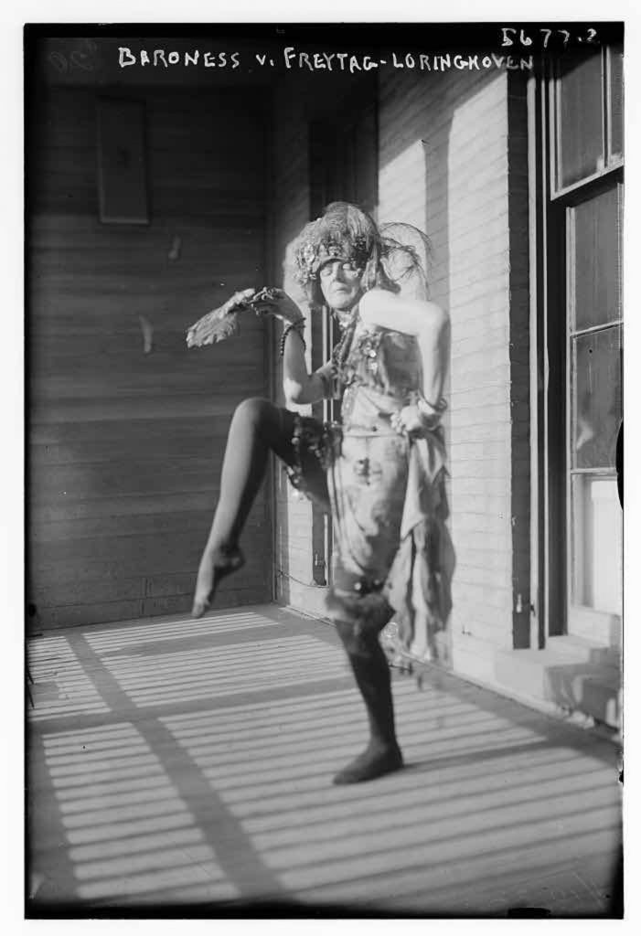 Elsa von Freytag-Loringhoven (c. 1921-22), George Grantham Bain Collection, Library of Congress Prints & Photographs Division, LC 5677-2. From digital scan of photograph.