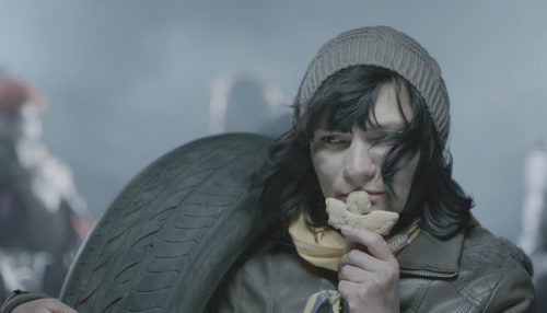 A person eating a banana Description automatically generated with medium confidence