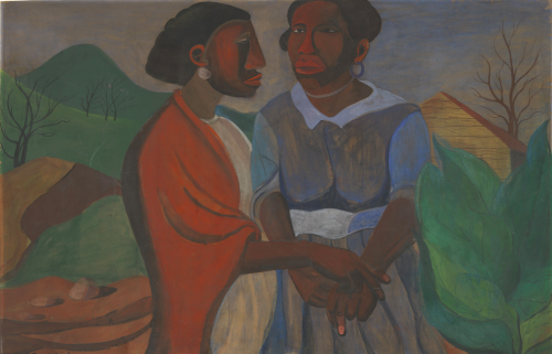 A painting of a person and person Description automatically generated with low confidence