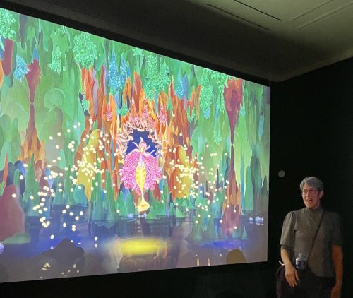 A picture containing text, monitor, wall, television Description automatically generated