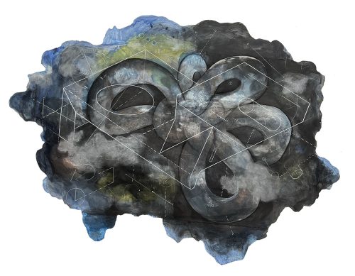 A painting of a snake Description automatically generated