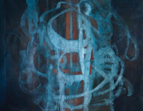 A painting of a person with a blue background Description automatically generated with medium confidence