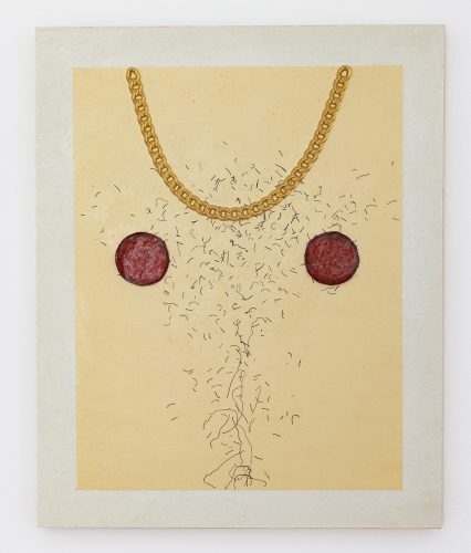 A drawing of a necklace and a gold chain Description automatically generated