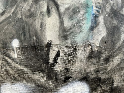 A close-up of a painting Description automatically generated