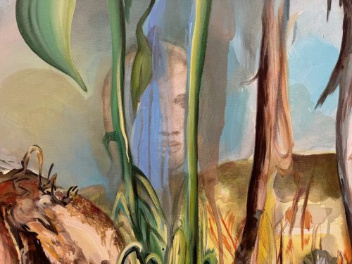 Close-up of a painting Description automatically generated