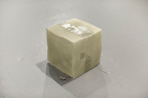 A cube of white wax Description automatically generated with medium confidence