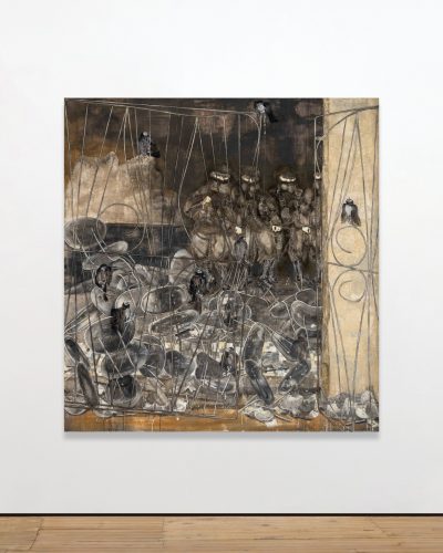 A painting of people in a room Description automatically generated