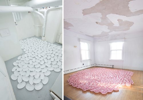 A room with a white floor and a white floor with a pink floor Description automatically generated with medium confidence