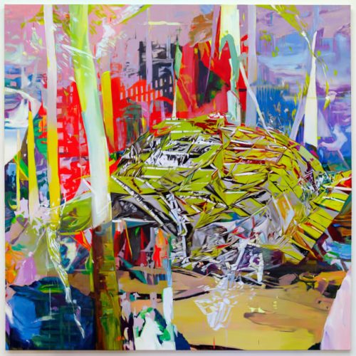 A painting of a building Description automatically generated