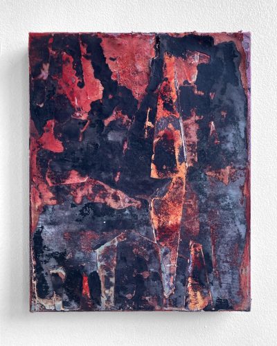 A red and black piece of art Description automatically generated