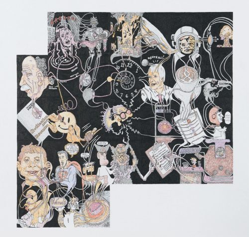 A collage of drawings of people Description automatically generated