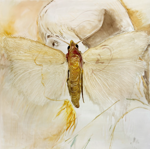 A painting of a butterfly Description automatically generated