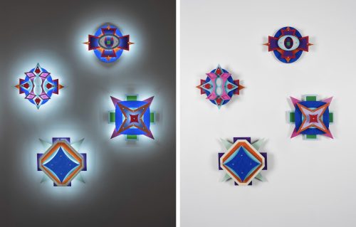 A collage of different colored shapes AI-generated content may be incorrect.