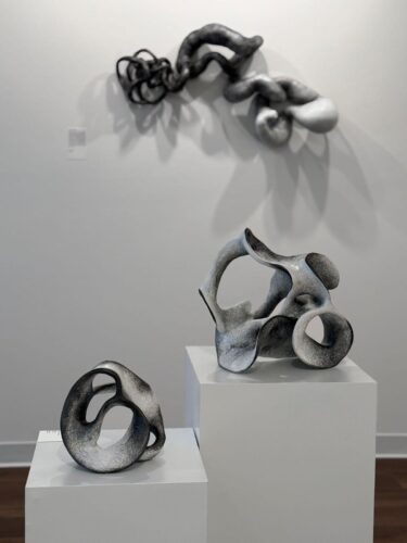 Judi Tavill, Around (Left), Swoon (Right), Passages (Back)