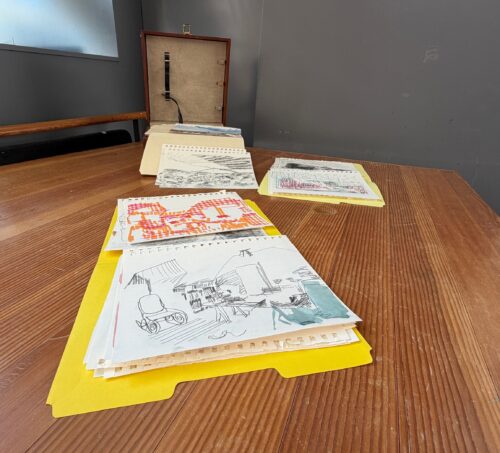 Drawings from slides in folders
