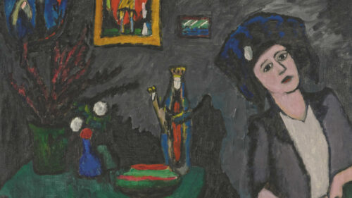 Gabriele Münter, Still Life with Figure I (Mrs. Simonovich) 