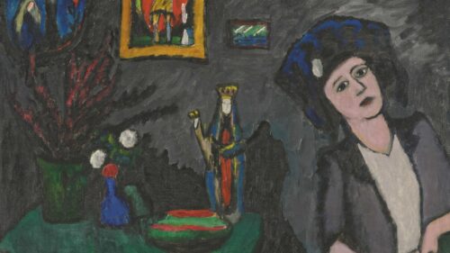Gabriele Münter, Still Life with Figure I (Mrs. Simonovich)