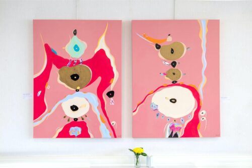 Umbral: El Pulso Rojo, I (The Red Pulse, I)and Umbral: El Pulso Rojo, II (The Red Pulse, II), Cynthia Pareja Dubin