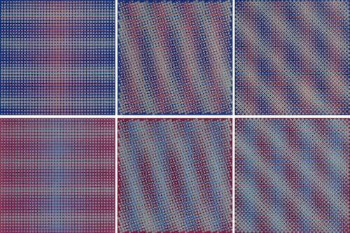 Maria Gil Lucientes, Moiré: Pink and Blue Interference, Lattice, and Rosette