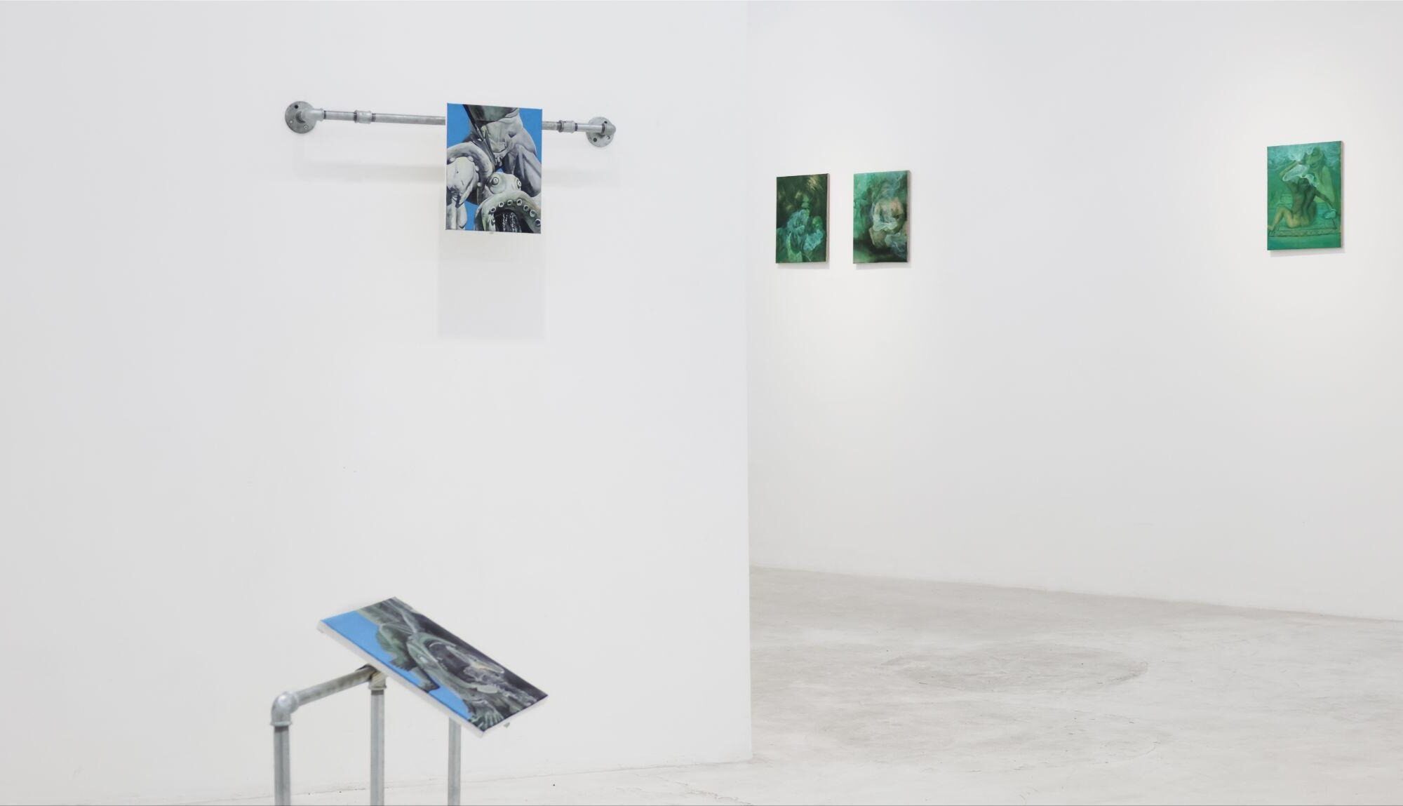 Diego Azzola, Huang Zhe, Installation view of He Spoke To The Birds