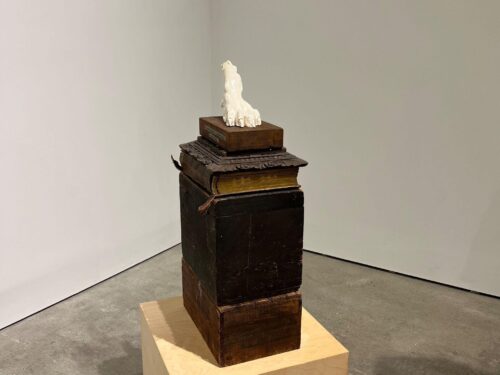 Melora Kuhn, exhibition view of Claw with base