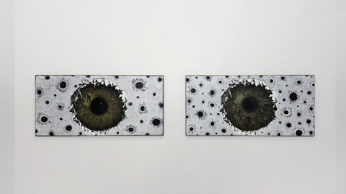 Installation view of Here on and after
