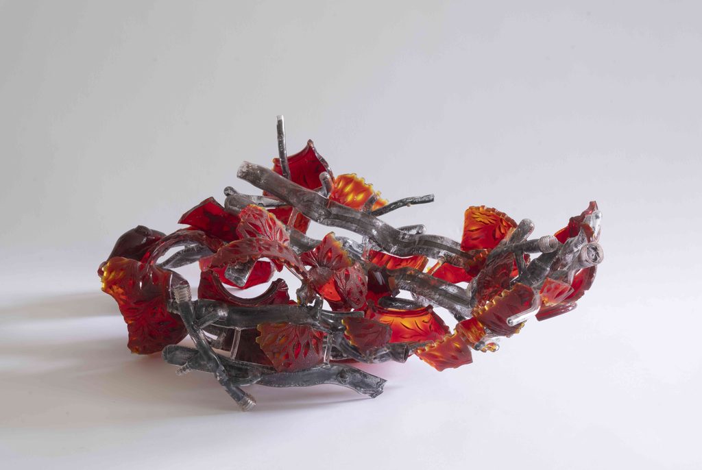 Nancy Cohen and Anna Boothe Breach, 9 x 27 x 15 inches, Glass, 2026. Third View. 9 x 27 x 15 inches. Photo credit of Edward Fausty