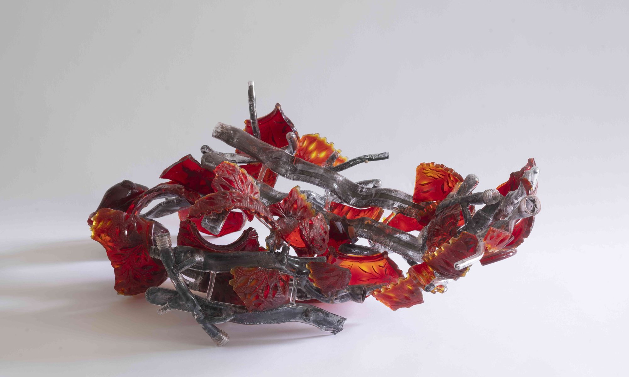 Nancy Cohen and Anna Boothe Breach, 9 x 27 x 15 inches, Glass, 2026. Third View. 9 x 27 x 15 inches. Photo credit of Edward Fausty