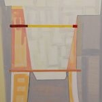 Francis Barth, Bridging, 2024, Acrylic on canvas, 30” x 40”, photo courtesy of Marc Straus Gallery