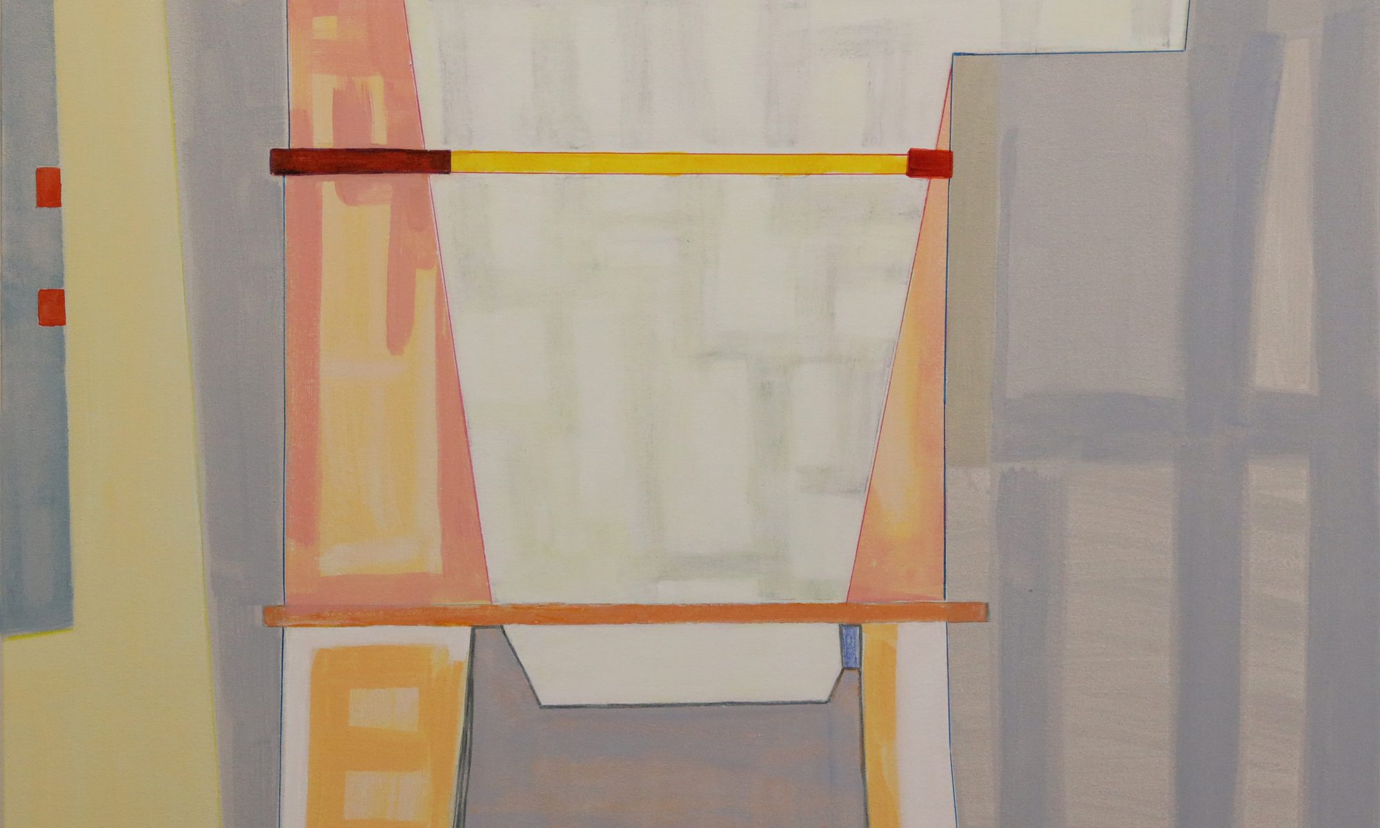 Francis Barth, Bridging, 2024, Acrylic on canvas, 30” x 40”, photo courtesy of Marc Straus Gallery