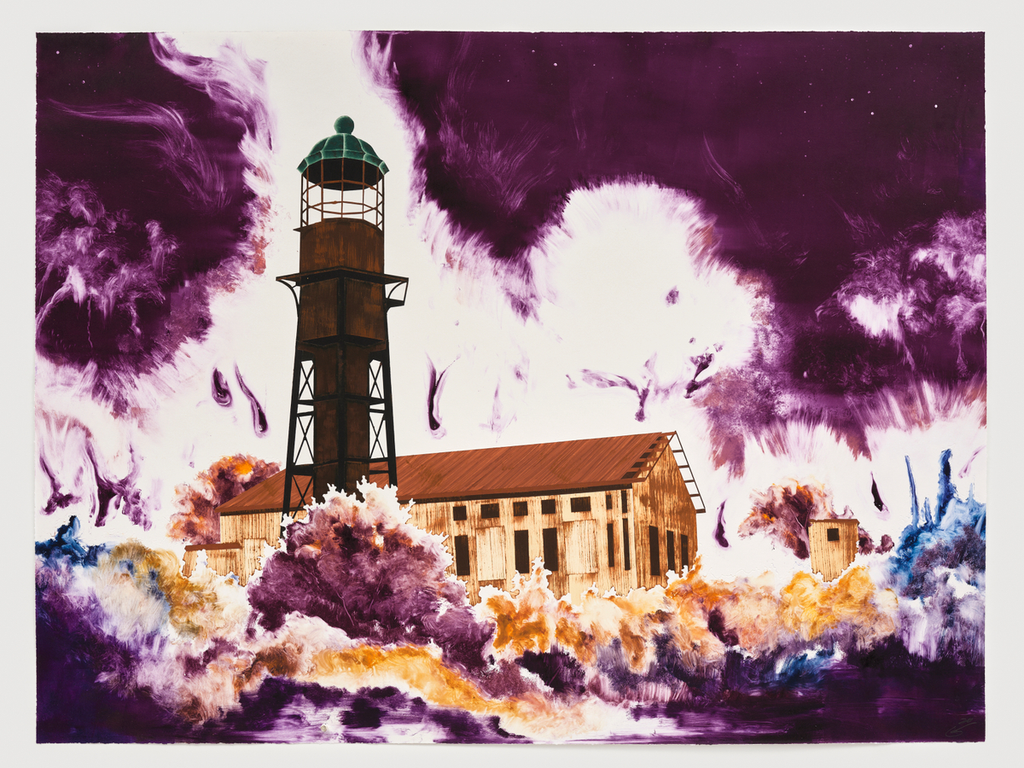 Gamaliel Rodríguez, The Storm Has Come to Mona (Version 1), 2026, Signed lower right
46 3/4 x 62 3/4 inches