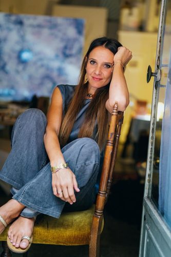Serena Scapagnini in her studio in Rome
