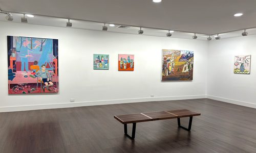 Olive Ayhens and Ezra Johnson, installation view at Bookstein Projects